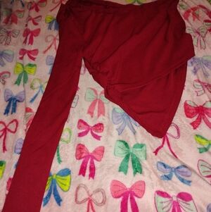 SHEIN Deep Red Ribbed Top